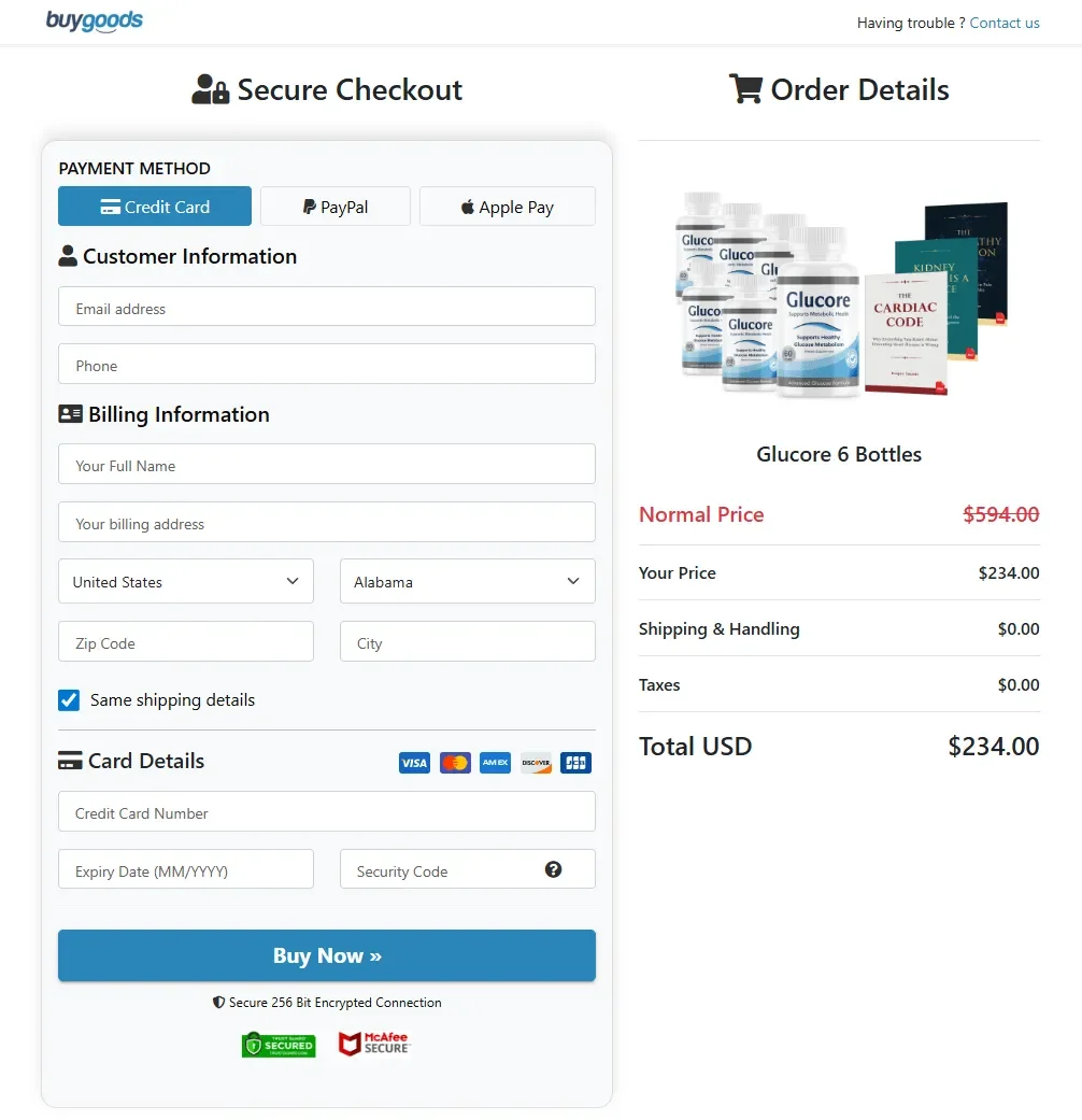 Secure Checkout Form